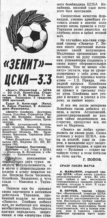 1976-10-11.Zenit-CSKA